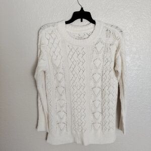 Anthropologie pilcro crew neck cable knit sweater sz xxs